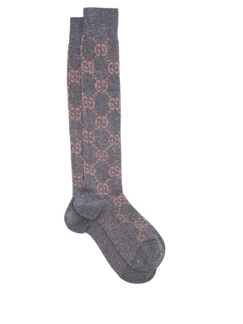 gucci grey mens socks|Gucci over knee socks.